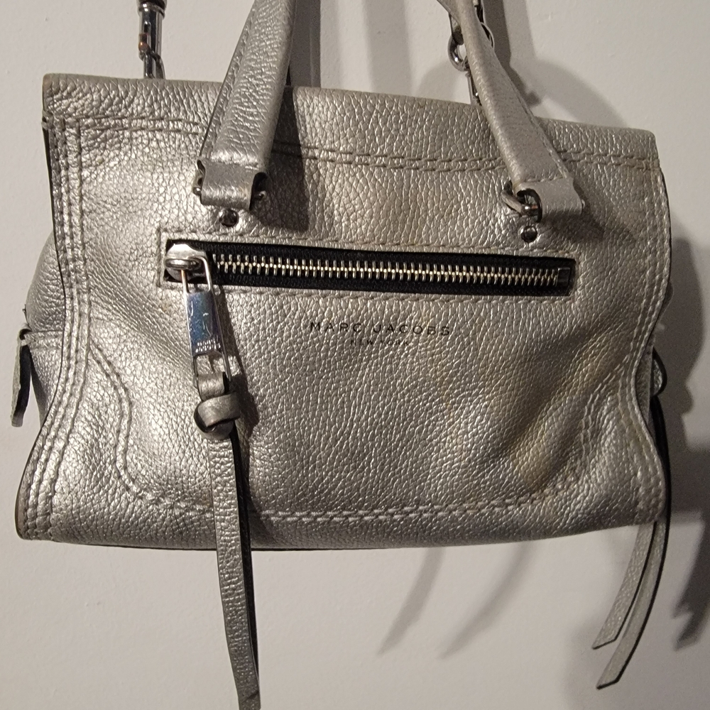Marc Jacobs Metallic Silver Satchel